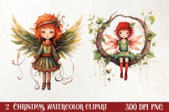 Christmas Knitting Clipart Watercolour , Christmas PNG Product Image 1