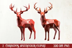 Christmas Origami Style Sublimation, Christmas PNG Product Image 1