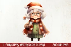 Hand Drawn Cozy Christmas Clipart, Christmas PNG Product Image 1