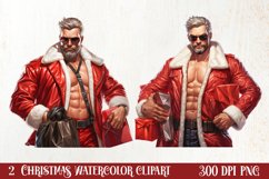 Handsome Santa Claus Clipart, Santa Claus Clipart Product Image 1