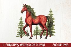 Christmas Knitting Clipart Watercolour , Christmas PNG Product Image 1