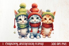 Cat Christmas Cat Art for Holiday Clipart Product Image 1