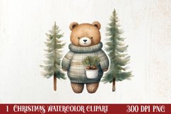 Christmas Knitting Clipart Watercolour , Christmas PNG Product Image 1