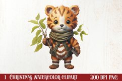 Christmas Knitting Clipart Watercolour , Christmas PNG Product Image 1