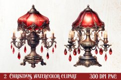 Vintage Christmas Magic Clipart, Christmas Clipart Product Image 1