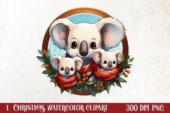 Cozy Christmas Family Animals Clipart , Christmas PNG Product Image 1