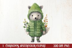Christmas Knitting Clipart Watercolour , Christmas PNG Product Image 1