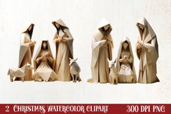 Christmas Origami Style Sublimation, Christmas PNG Product Image 1