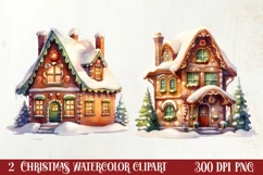 Hand Drawn Cozy Christmas Clipart, Christmas PNG Product Image 1