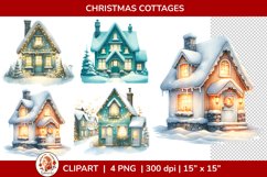 Christmas House Clipart, Christmas Clipart Product Image 1