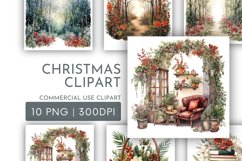 Christmas Clipart | Watercolour Clipart PNG Product Image 1
