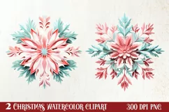 Pastel Christmas Shublimation Clipart, Pastel Christmas Clip Product Image 1
