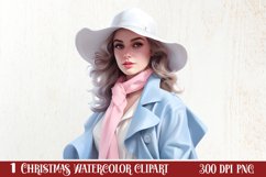 Parisian Christmas Clipart, Parisian Christmas Sublimation Product Image 1