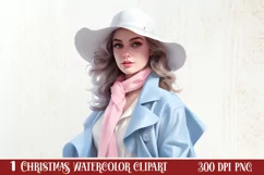 Parisian Christmas Clipart, Parisian Christmas Sublimation Product Image 1