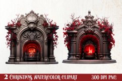 Gothic Christmas Clipart Sublimation, Gothic Christmas Product Image 1