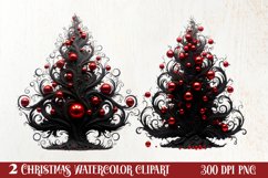 Gothic Christmas Clipart Sublimation, Gothic Christmas Product Image 1