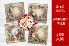 Winter Vintage Scrapbooking, Christmas Paper sublimation Product Image 1