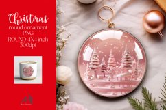 3D Christmas Round Ornament Sublimation PNG Product Image 1