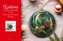 3D Christmas Round Ornament Sublimation PNG Product Image 1