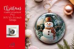 3D Christmas Round Ornament Sublimation PNG Product Image 1