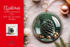 3D Christmas Round Ornament Sublimation PNG Product Image 1