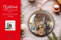 3D Christmas Round Ornament Sublimation PNG Product Image 1