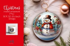 3D Christmas Round Ornament Sublimation PNG Product Image 1