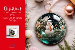 3D Christmas Round Ornament Sublimation PNG Product Image 1