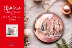 3D Christmas Round Ornament Sublimation PNG Product Image 1