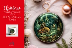 3D Christmas Round Ornament Sublimation PNG Product Image 1