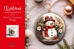 3D Christmas Round Ornament Sublimation PNG Product Image 1