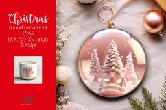 3D Christmas Round Ornament Sublimation PNG Product Image 1