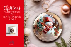 3D Christmas Round Ornament Sublimation PNG Product Image 1