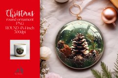 3D Christmas Round Ornament Sublimation PNG Product Image 1