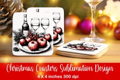 Christmas Coaster Sublimation PNG Product Image 1