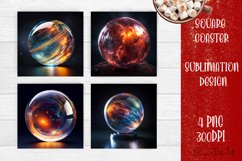 Christmas Square Coaster Sublimation Design Product Image 1