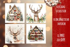 Happy Christmas Coaster Design |Square Coaster Product Image 1