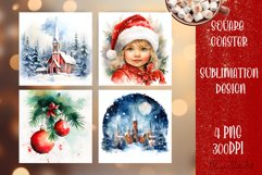Happy Christmas Coaster Design |Square Coaster Product Image 1
