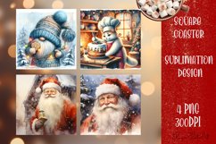 Happy Christmas Coaster Design |Square Coaster Product Image 1