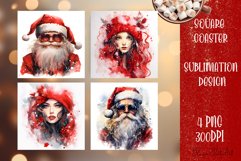 Happy Christmas Coaster Design |Square Coaster Product Image 1