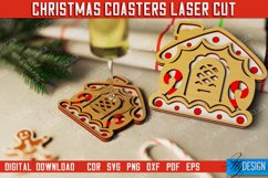 Christmas Coasters Laser Cut Bundle | Cup Coasters | Holiday Product Image 9