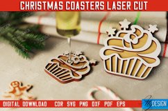Christmas Coasters Laser Cut Bundle | Cup Coasters | Holiday Product Image 10
