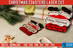 Christmas Coasters Laser Cut Bundle | Cup Coasters | Holiday Product Image 4