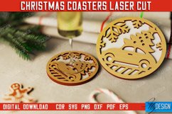 Christmas Coasters Laser Cut Bundle | Cup Coasters | Holiday Product Image 6