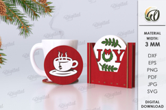 Christmas Coasters With Boxes Bundle Lasercut. Christmas SVG Product Image 6