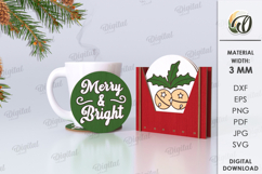 Christmas Coasters With Boxes Bundle Lasercut. Christmas SVG Product Image 7