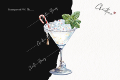 Watercolor Christmas Cocktails | Christmas PNG Product Image 2