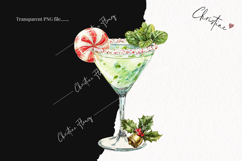 Watercolor Christmas Cocktails | Christmas PNG Product Image 2