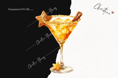 Watercolor Christmas Cocktails | Christmas PNG Product Image 2