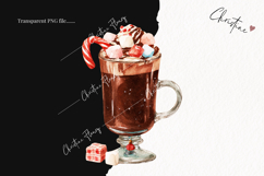 Watercolor Christmas Cocktails | Christmas PNG Product Image 2